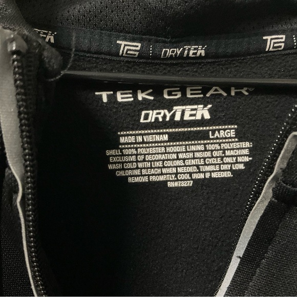Tek Gear DryTek Grey & Black Zip Up Hooded Sweat Jacket! - Picture 13 of 15